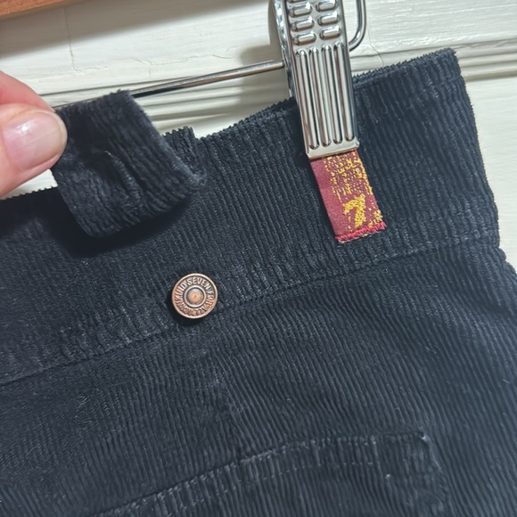 7 For All Mankind Black Corduroy Mini Skirt - Picture 15 of 16